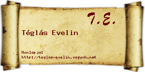Téglás Evelin névjegykártya