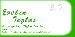 evelin teglas business card